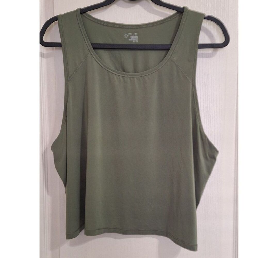 OFFLINE by Aerie Size XL Tank Top Olive Green Relax Fit Outdoors Granolagirl